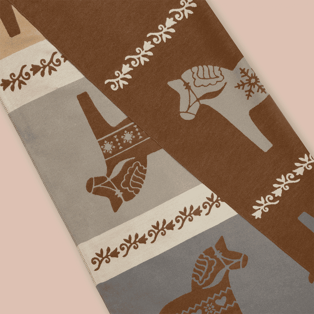 Pashmina elegante diseño ecuestre