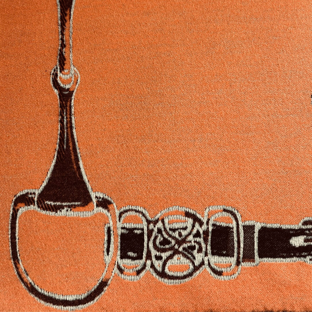 Pashmina elegante diseño ecuestre