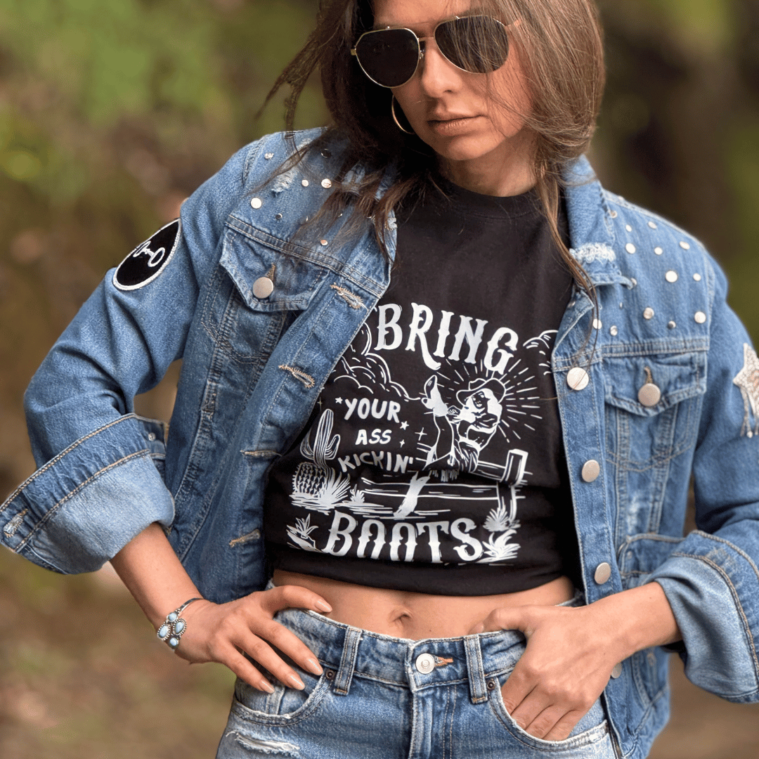 Playera estampado ecuestre