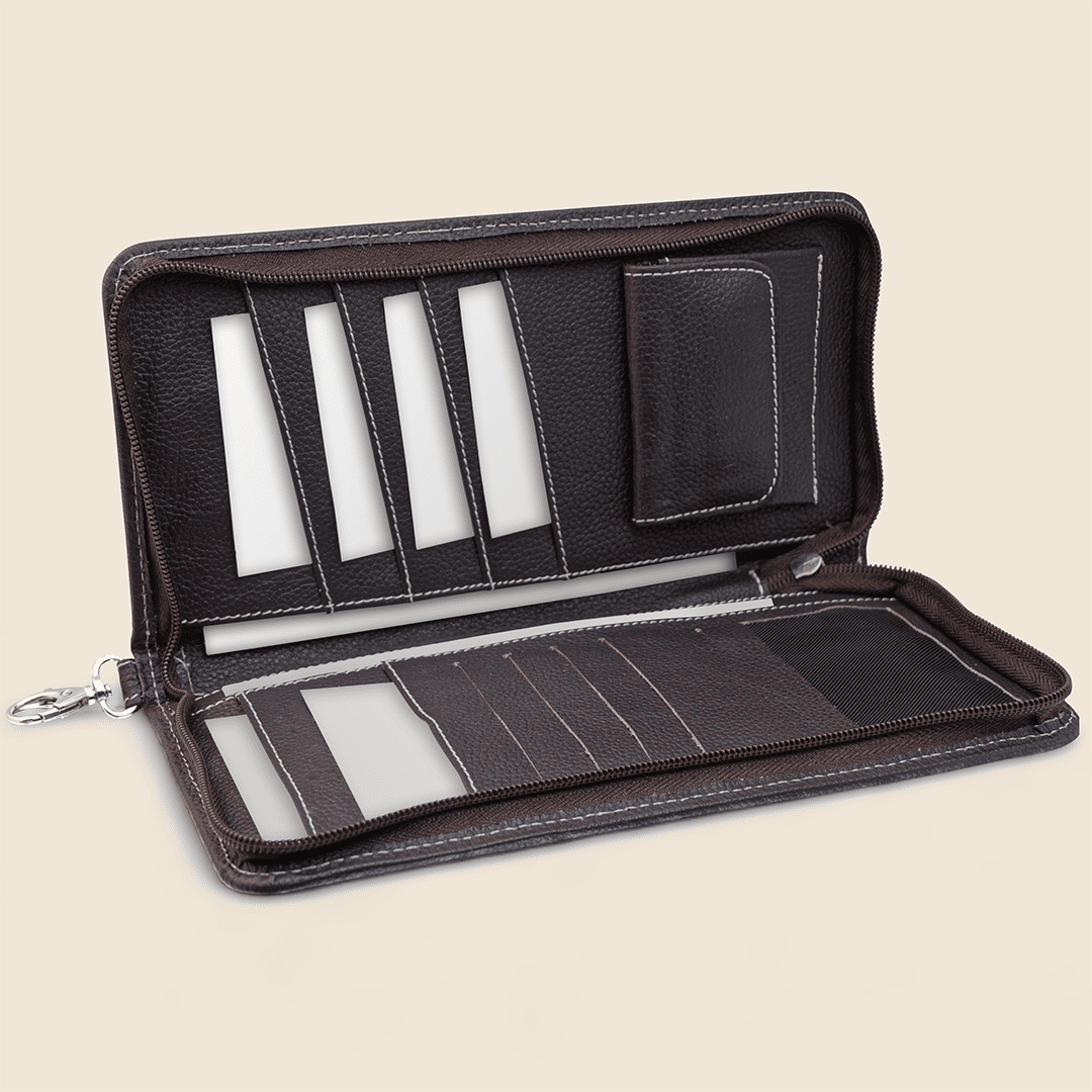 Zippered travel wallet