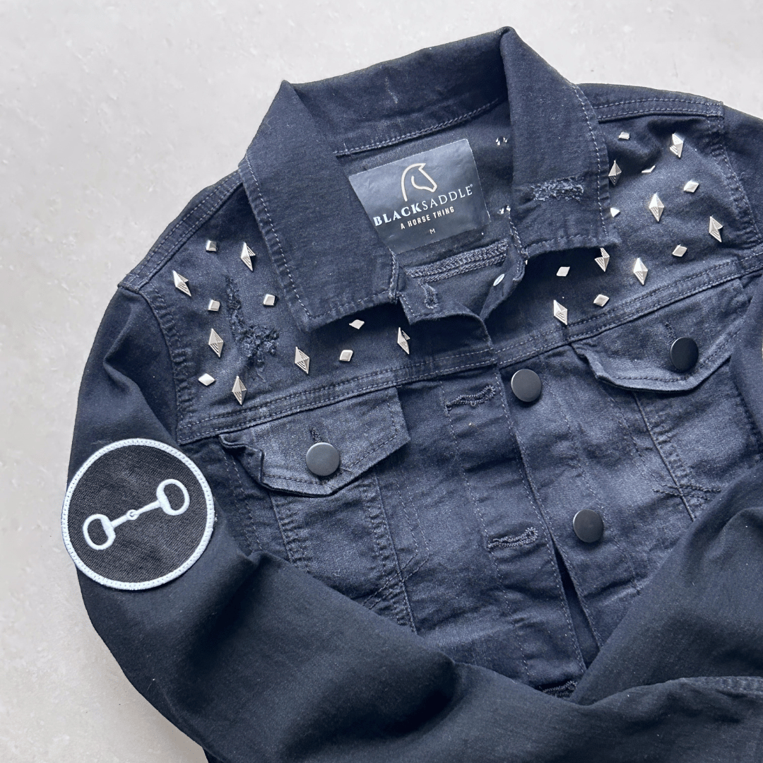 Chamarra black denim Star