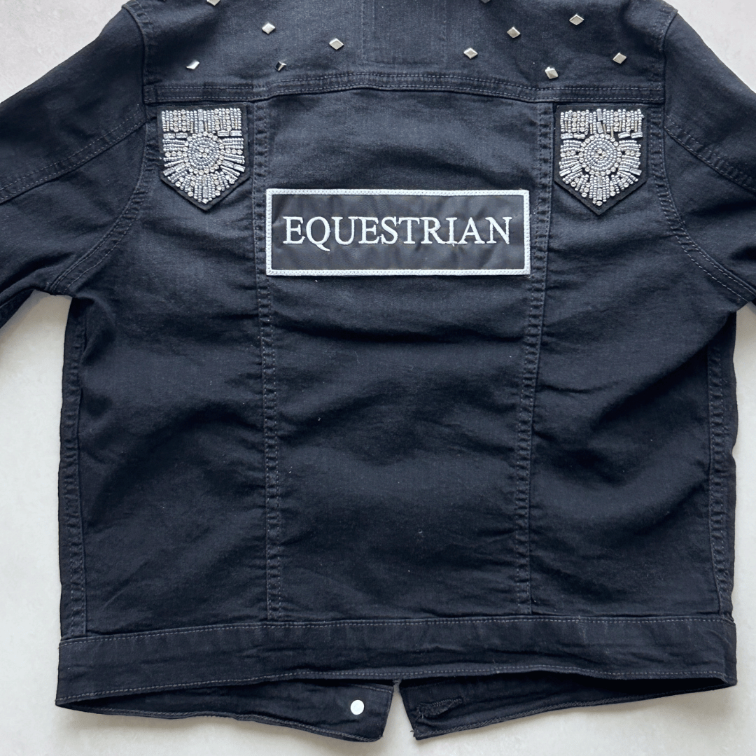 Chamarra black denim Star