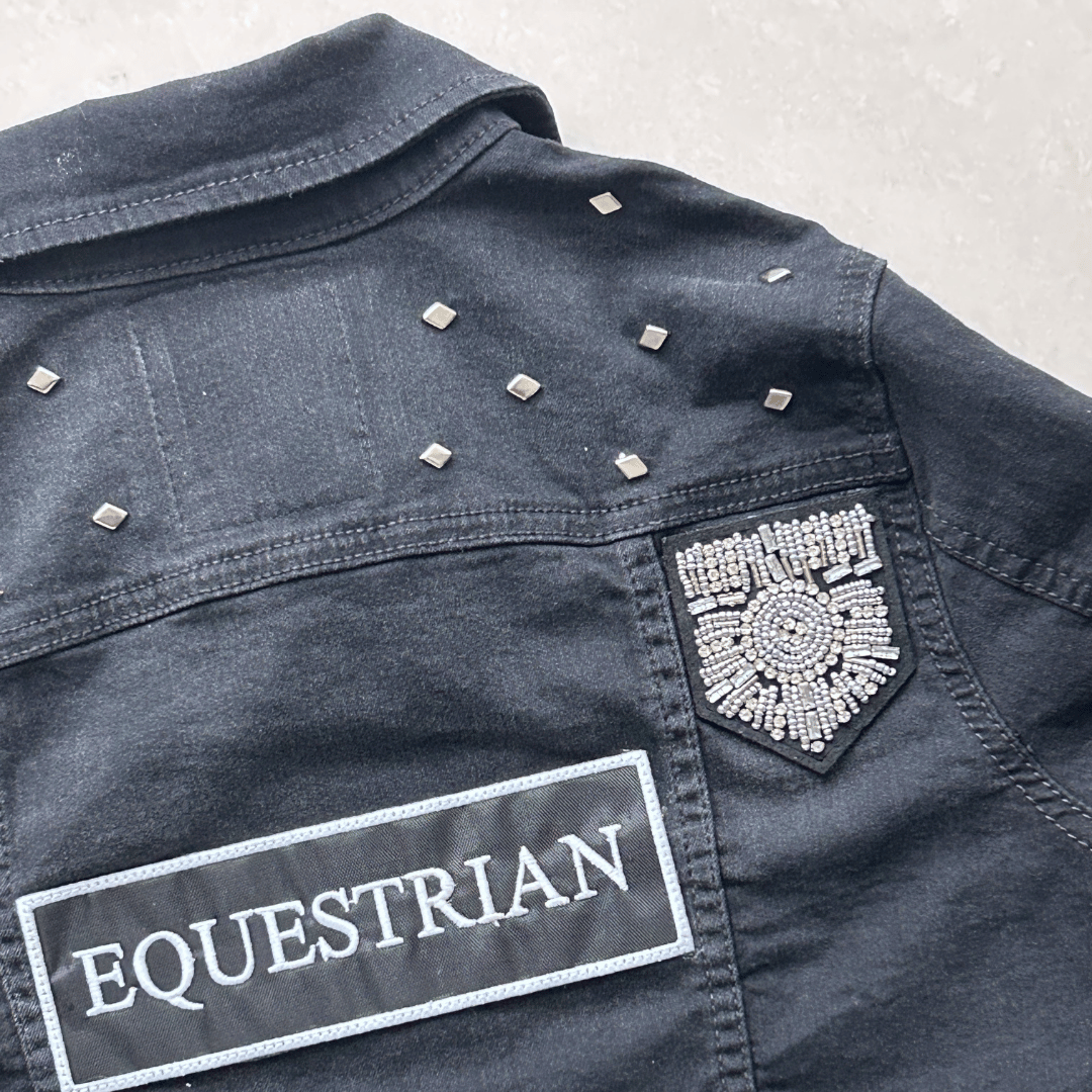 Chamarra black denim Star