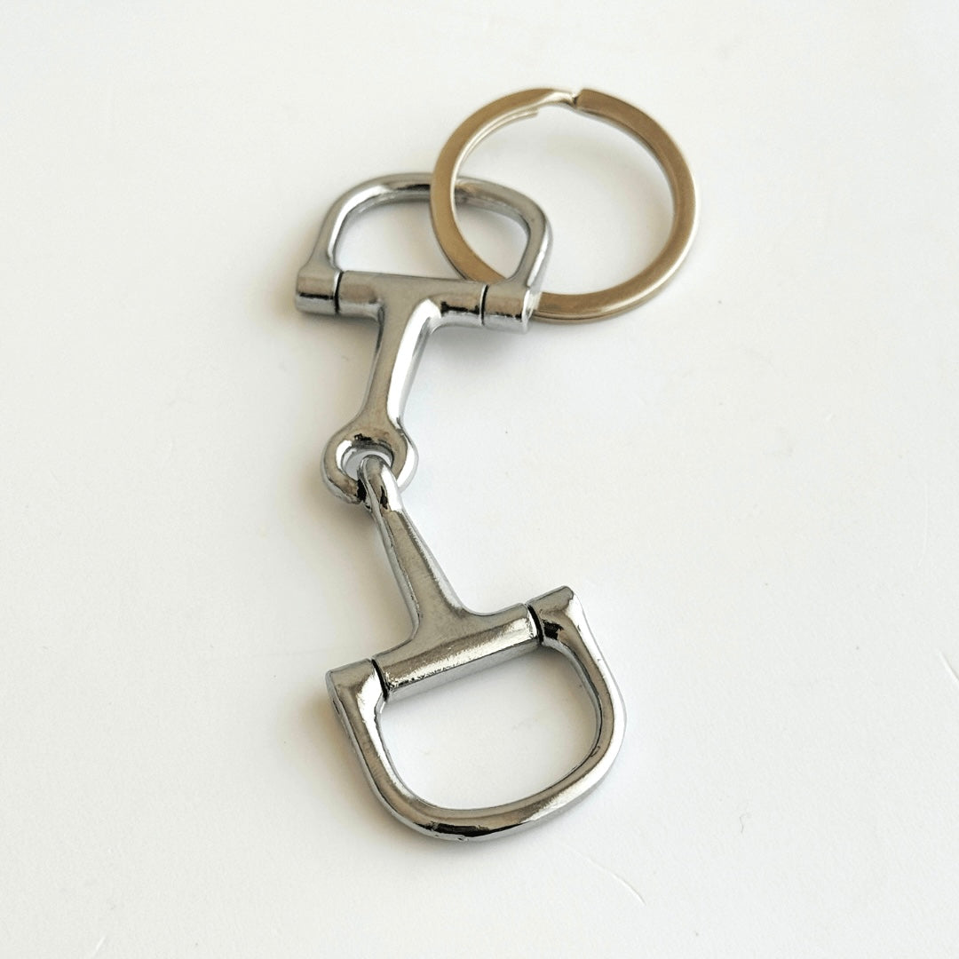 Silver bit keychain