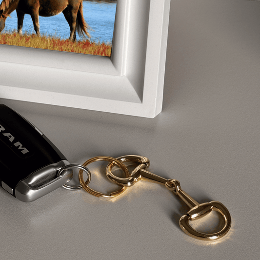 Gold bit keychain