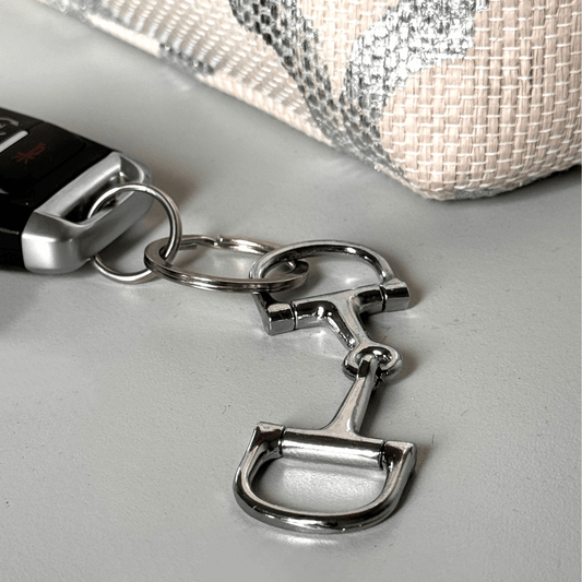 Silver bit keychain