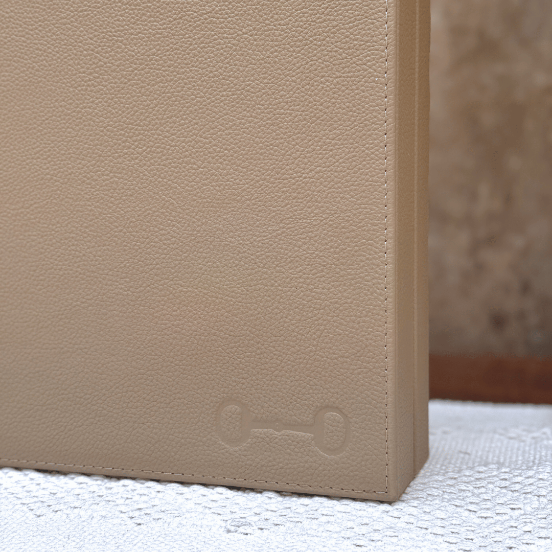 Estuche de lujo en piel color dove