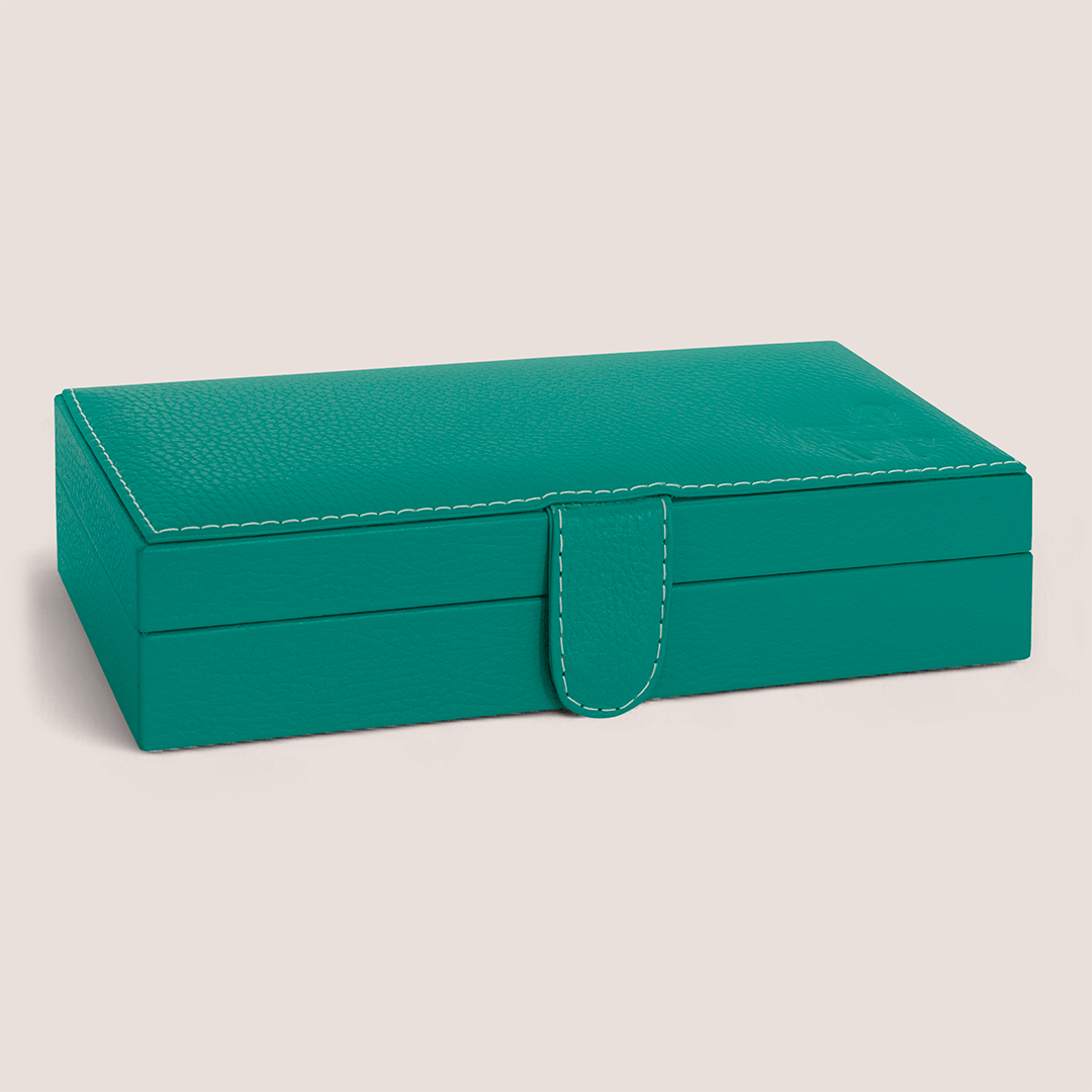 Cajas de piel con diseño ecuestre