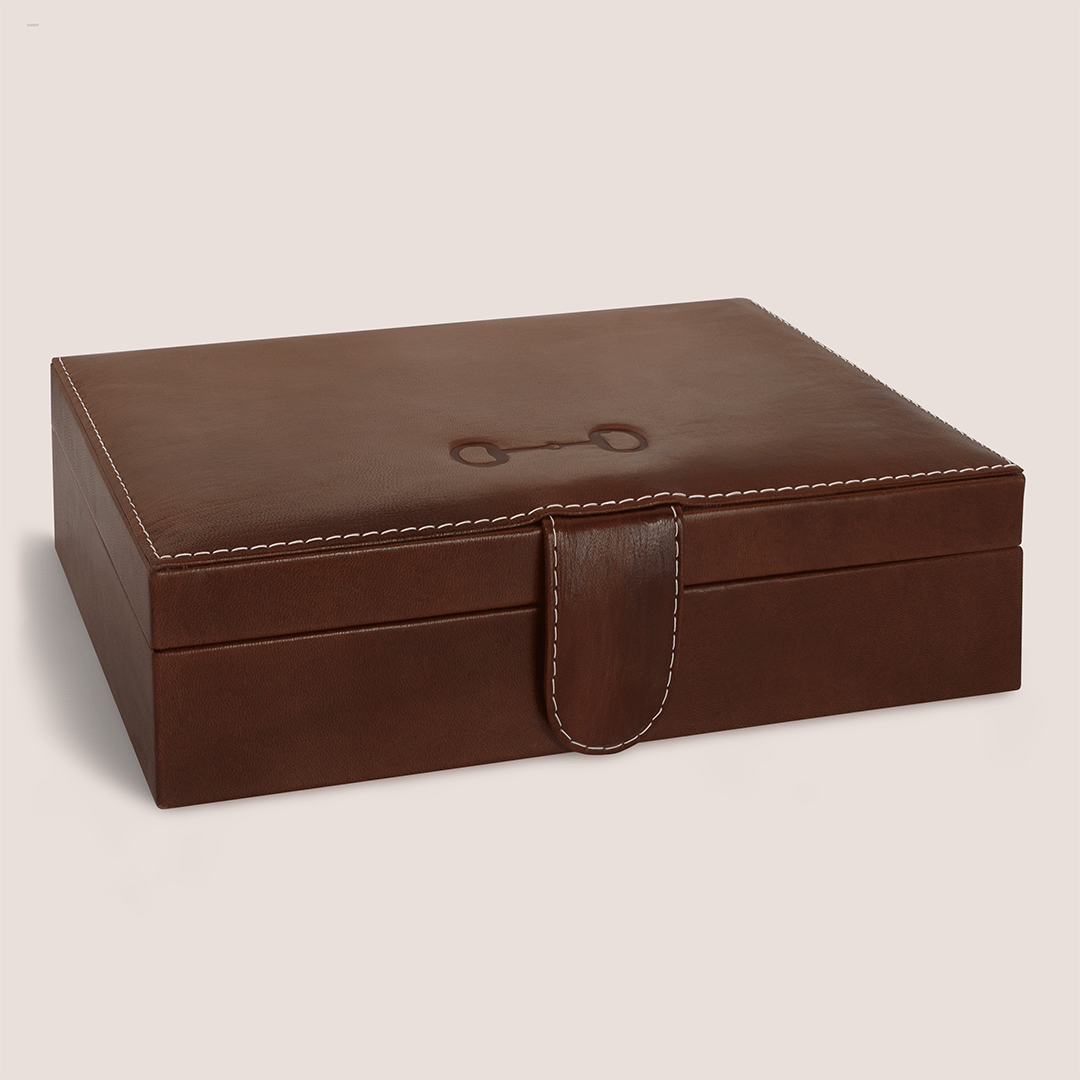 Cajas de piel con diseño ecuestre