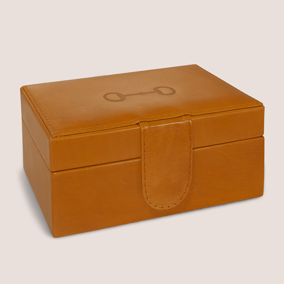 Cajas de piel con diseño ecuestre