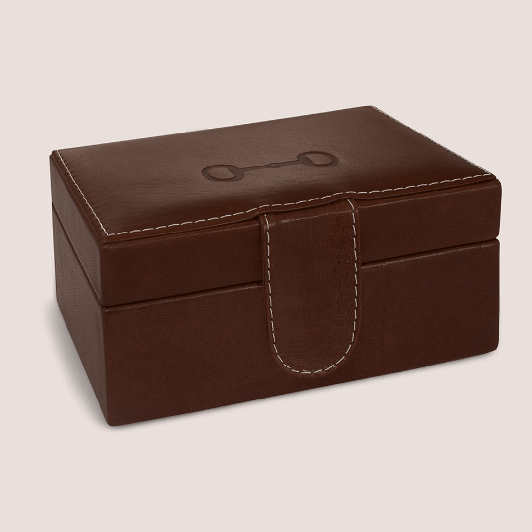 Cajas de piel con diseño ecuestre