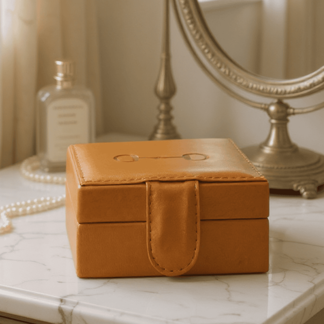 Cajas de piel con diseño ecuestre