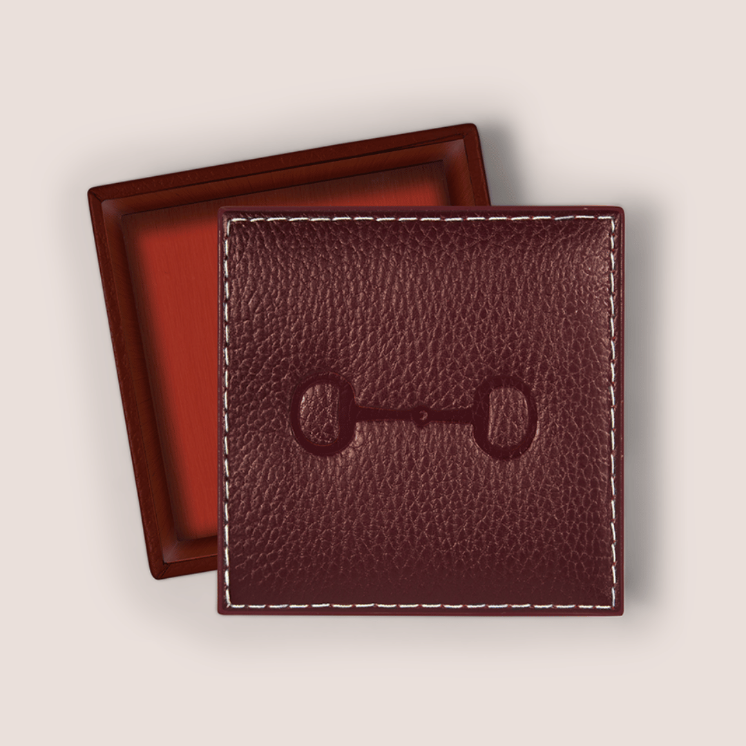 Cajas de piel con diseño ecuestre