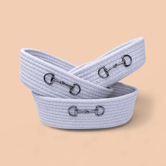 Cestos de algodon con diseño ecuestre