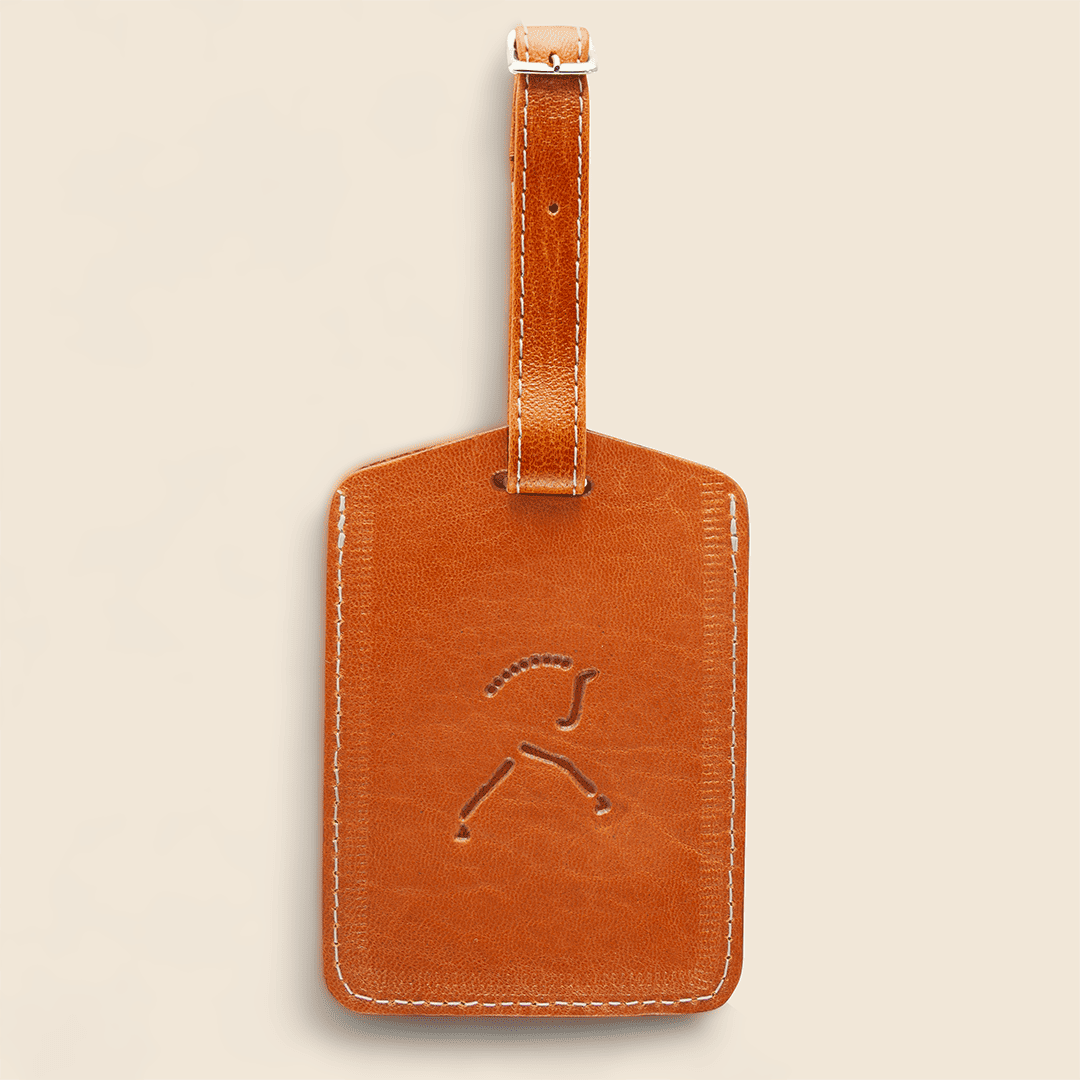 Hecho de piel a mano diseño ecuestre