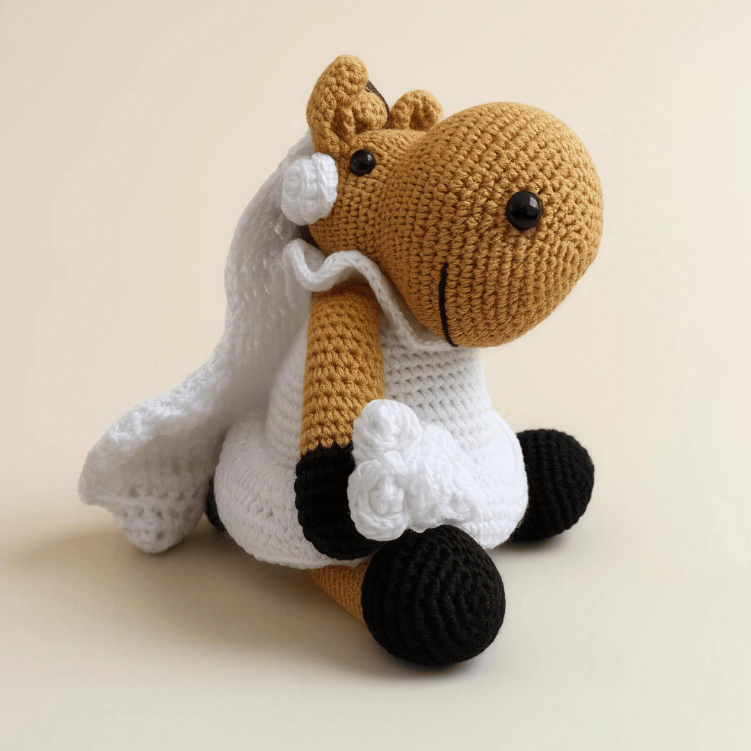 Caballos de crochet tejidos a mano