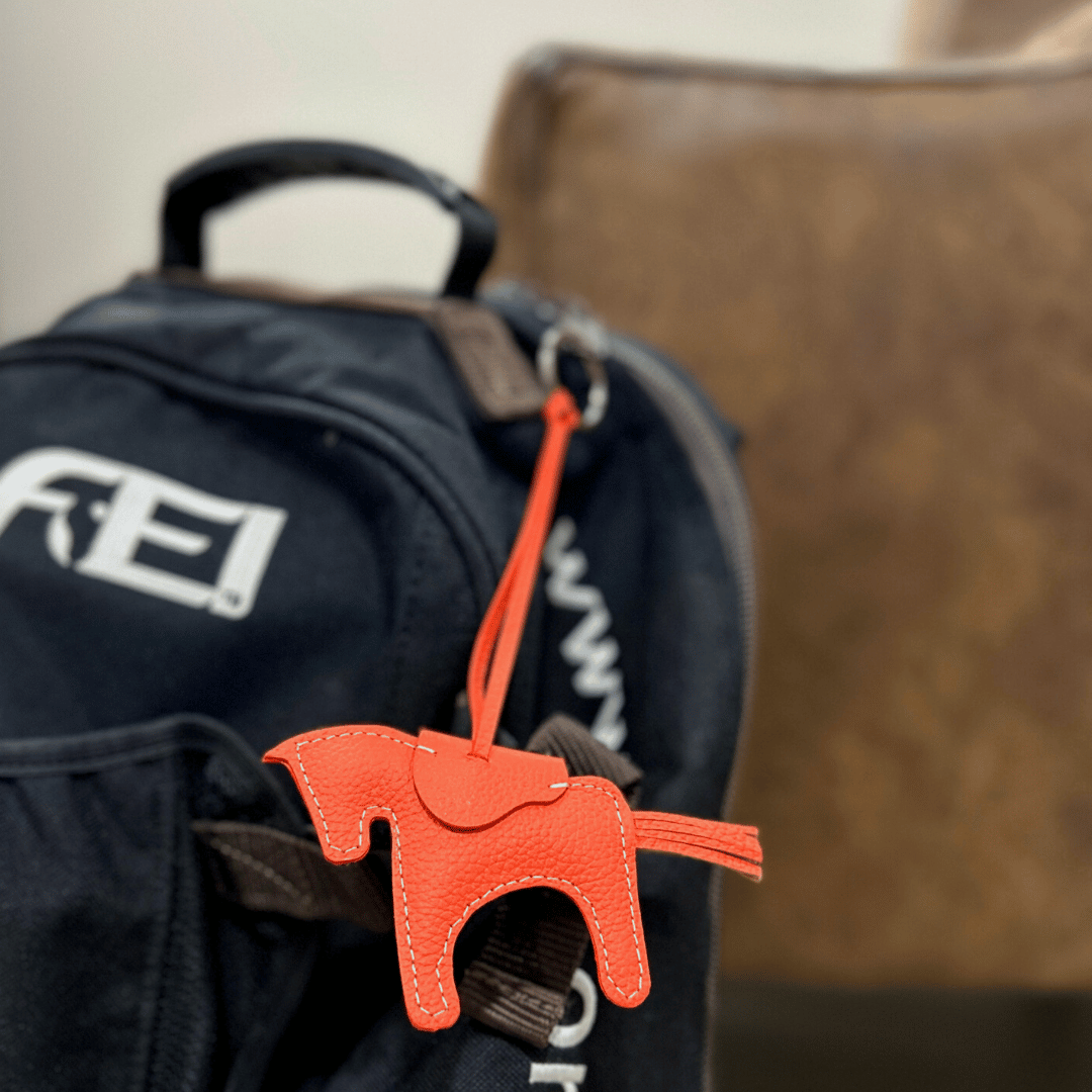 Llavero ecuestre de piel