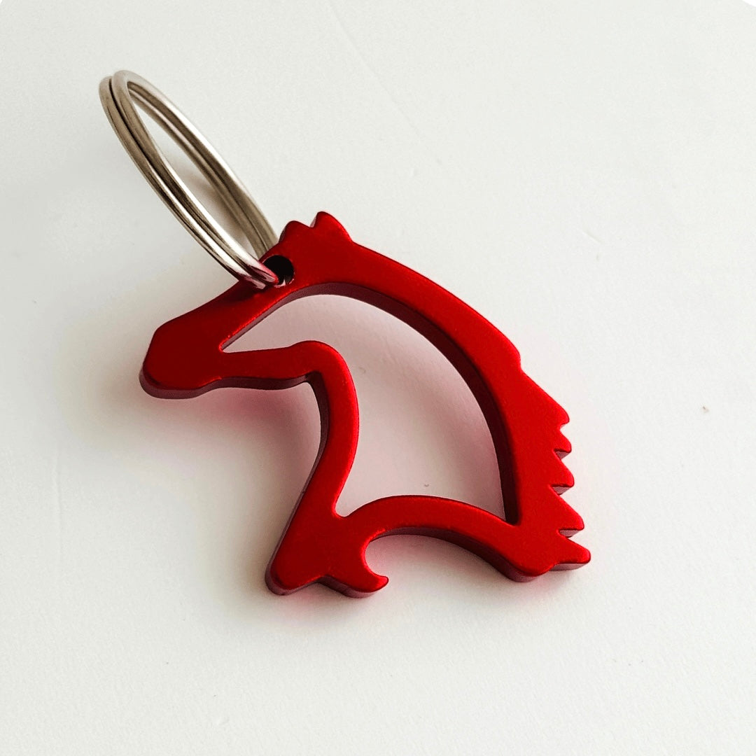 Llavero metalico de caballo