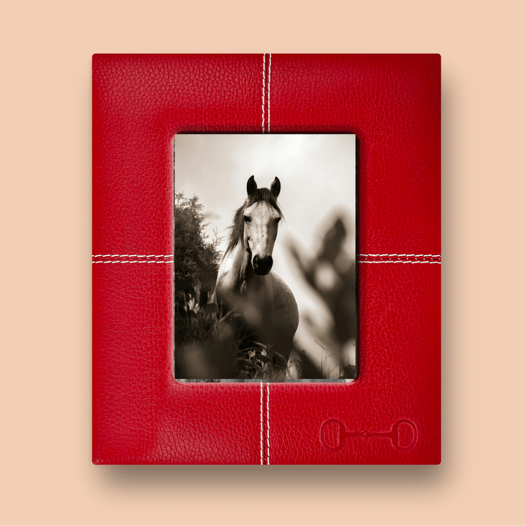Marcos de piel diseño ecuestre