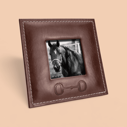 Marcos de piel diseño ecuestre