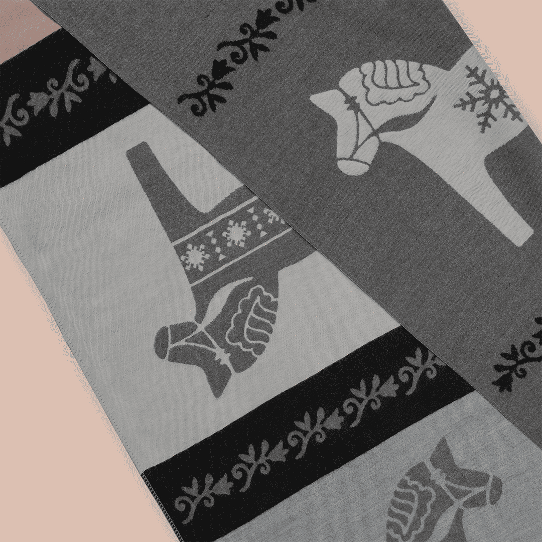 Pashmina elegante diseño ecuestre