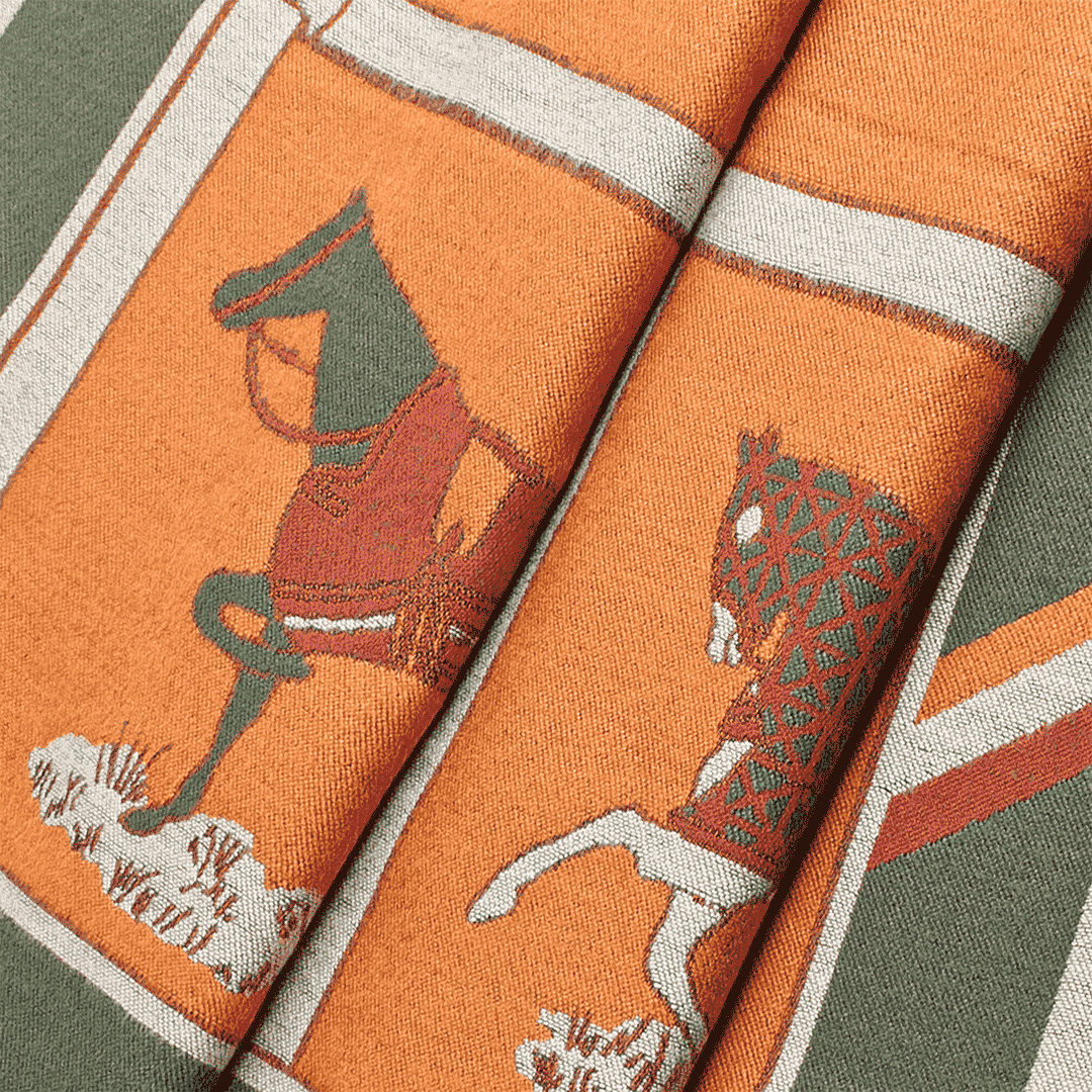 Pashmina elegante diseño ecuestre