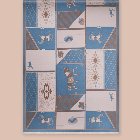 Pashmina elegante diseño ecuestre