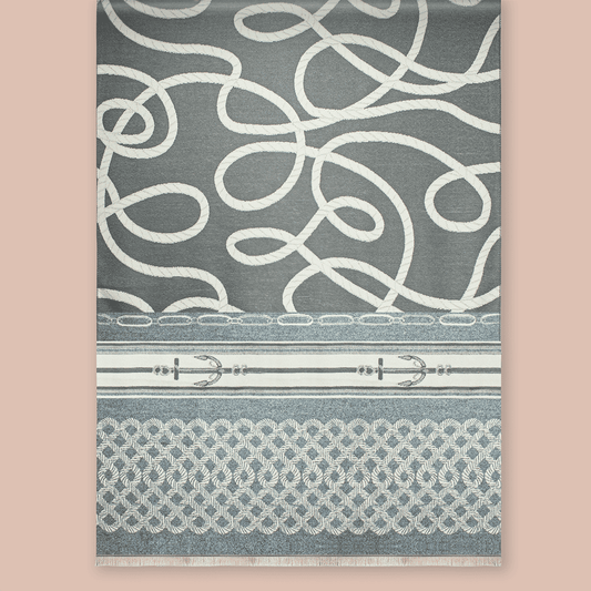 Pashmina elegante diseño ecuestre