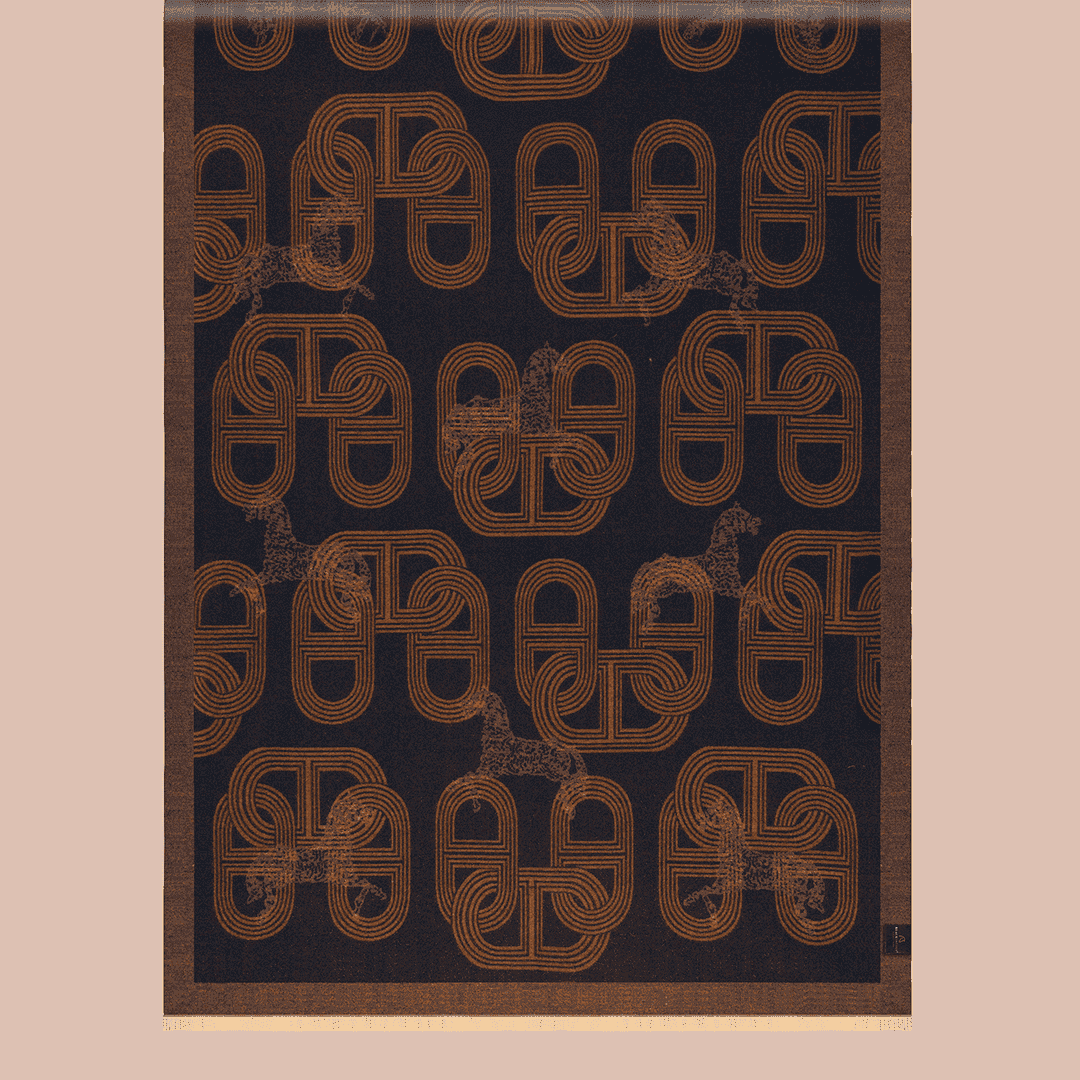 Pashmina elegante diseño ecuestre