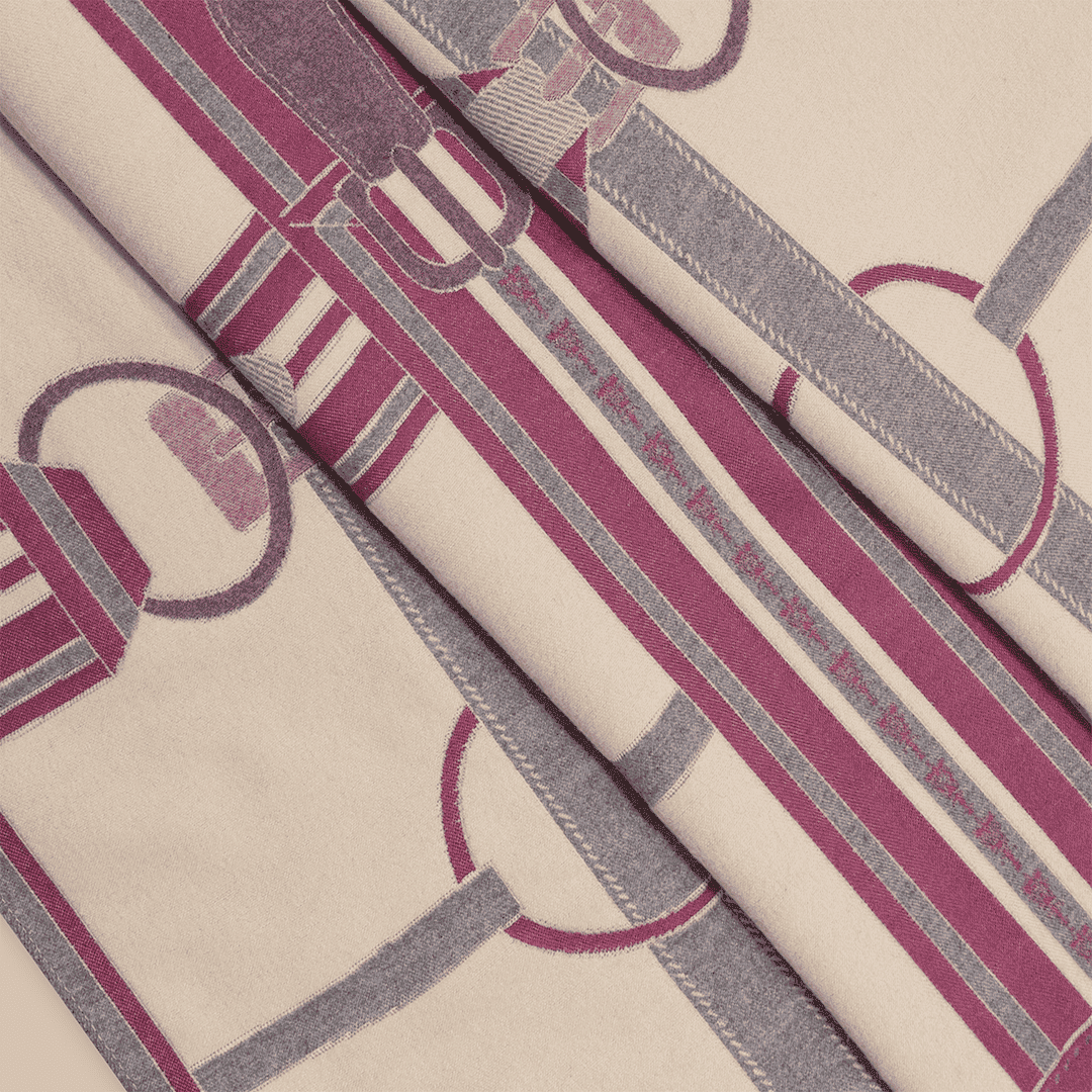 Pashmina elegante diseño ecuestre