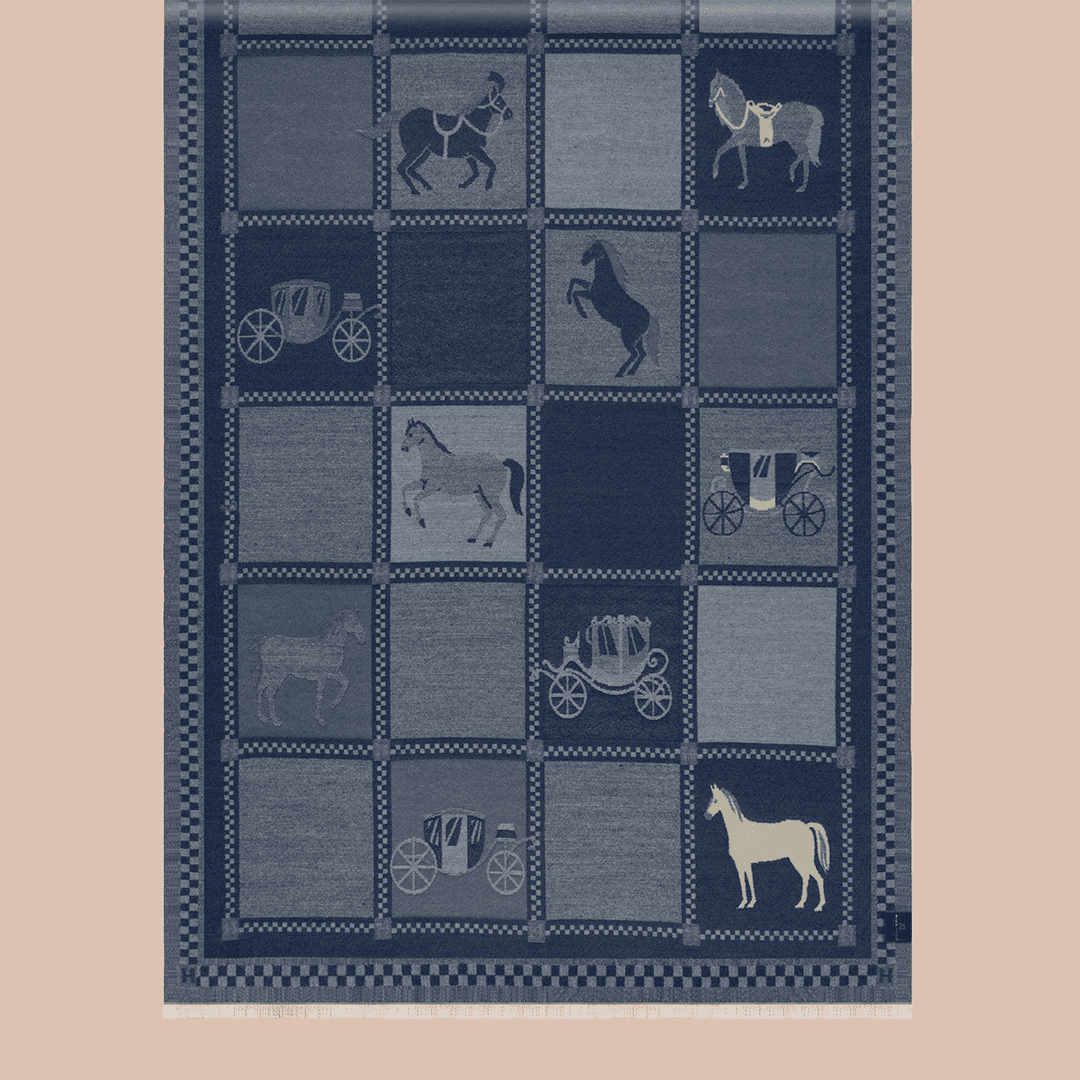 Pashmina elegante diseño ecuestre