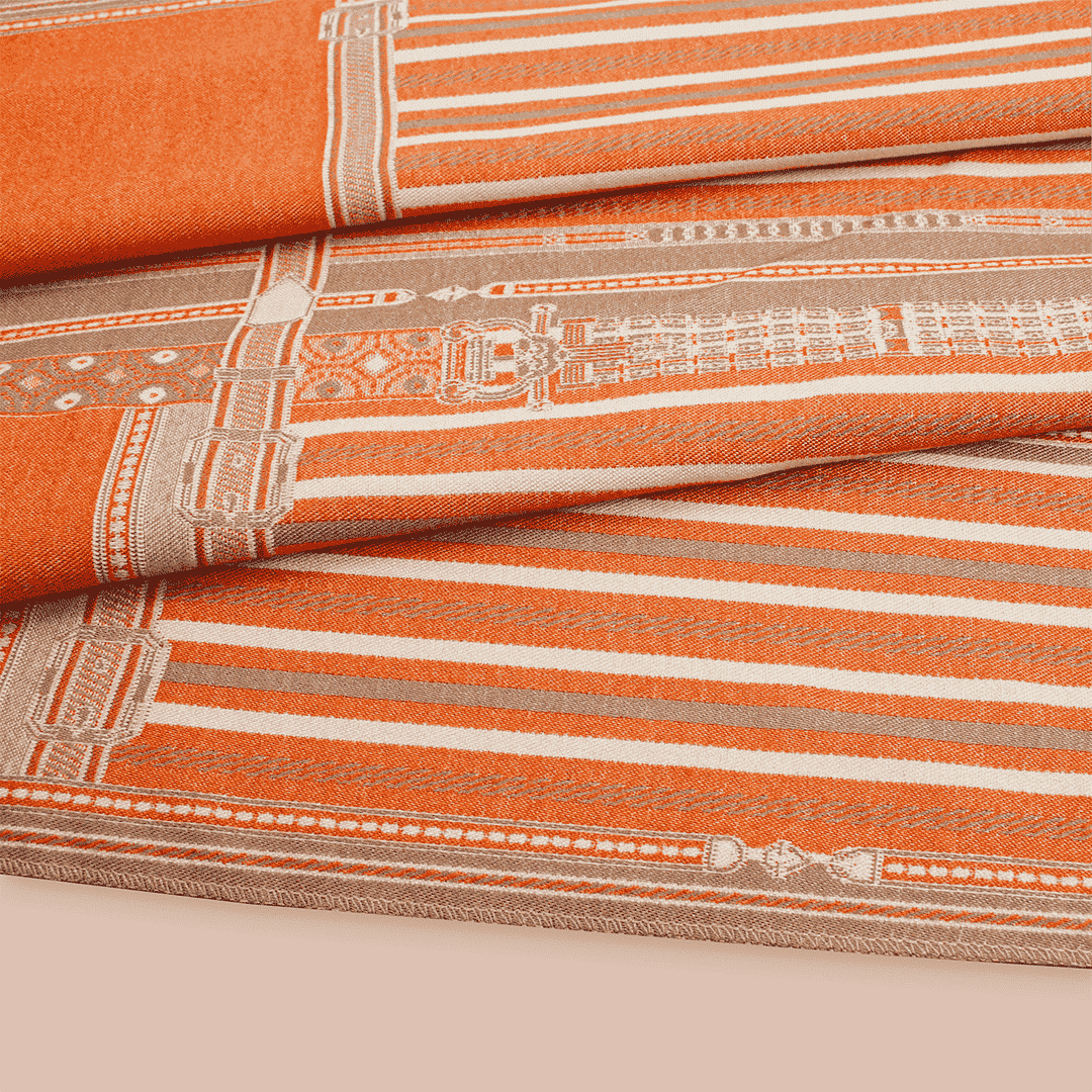 Pashmina elegante diseño ecuestre