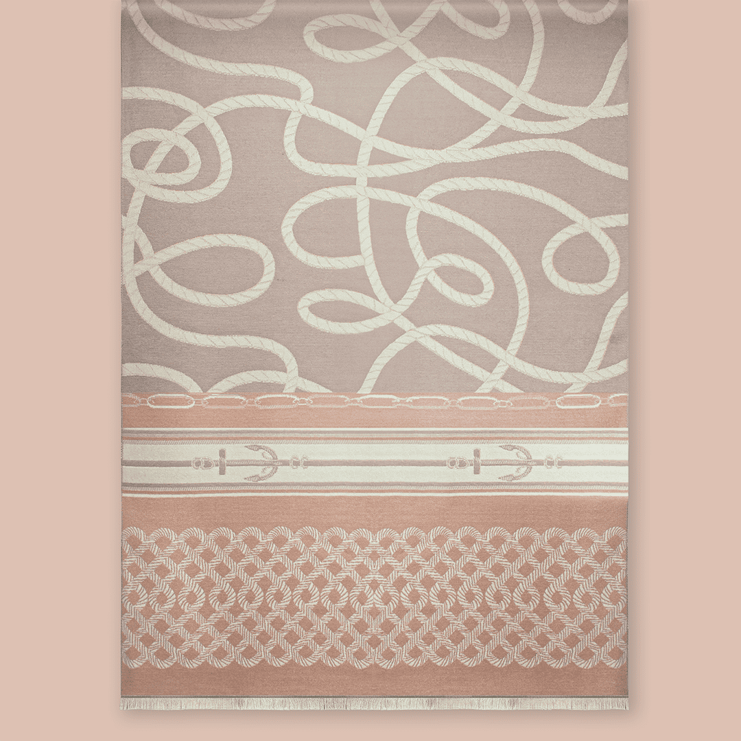 Pashmina elegante diseño ecuestre