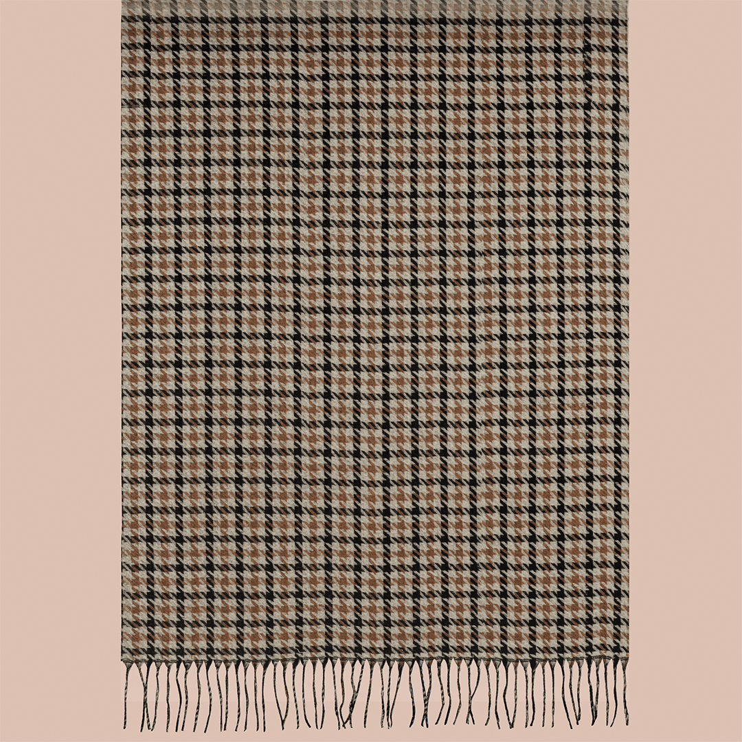 Pashmina elegante diseño ecuestre