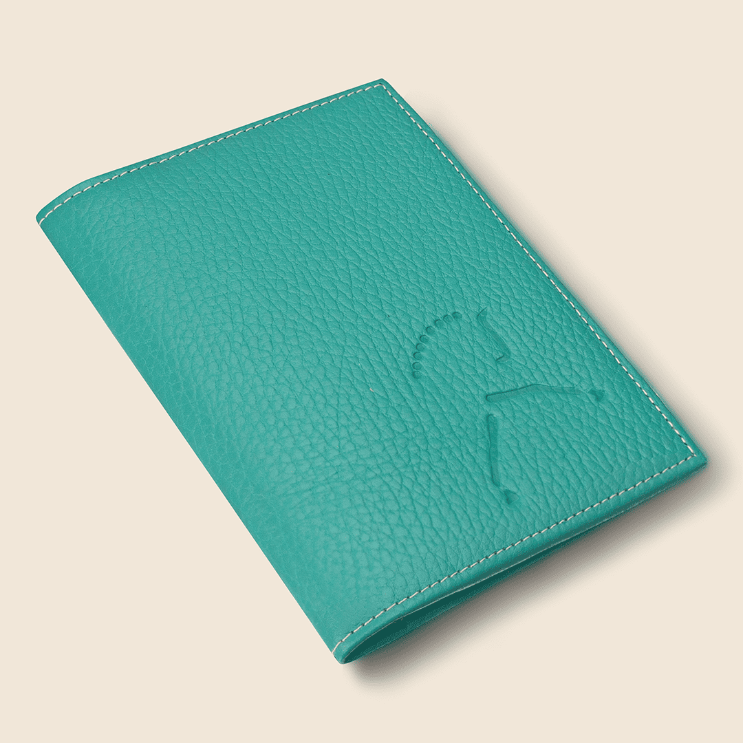 Portapasaportes de piel diseño ecuestre