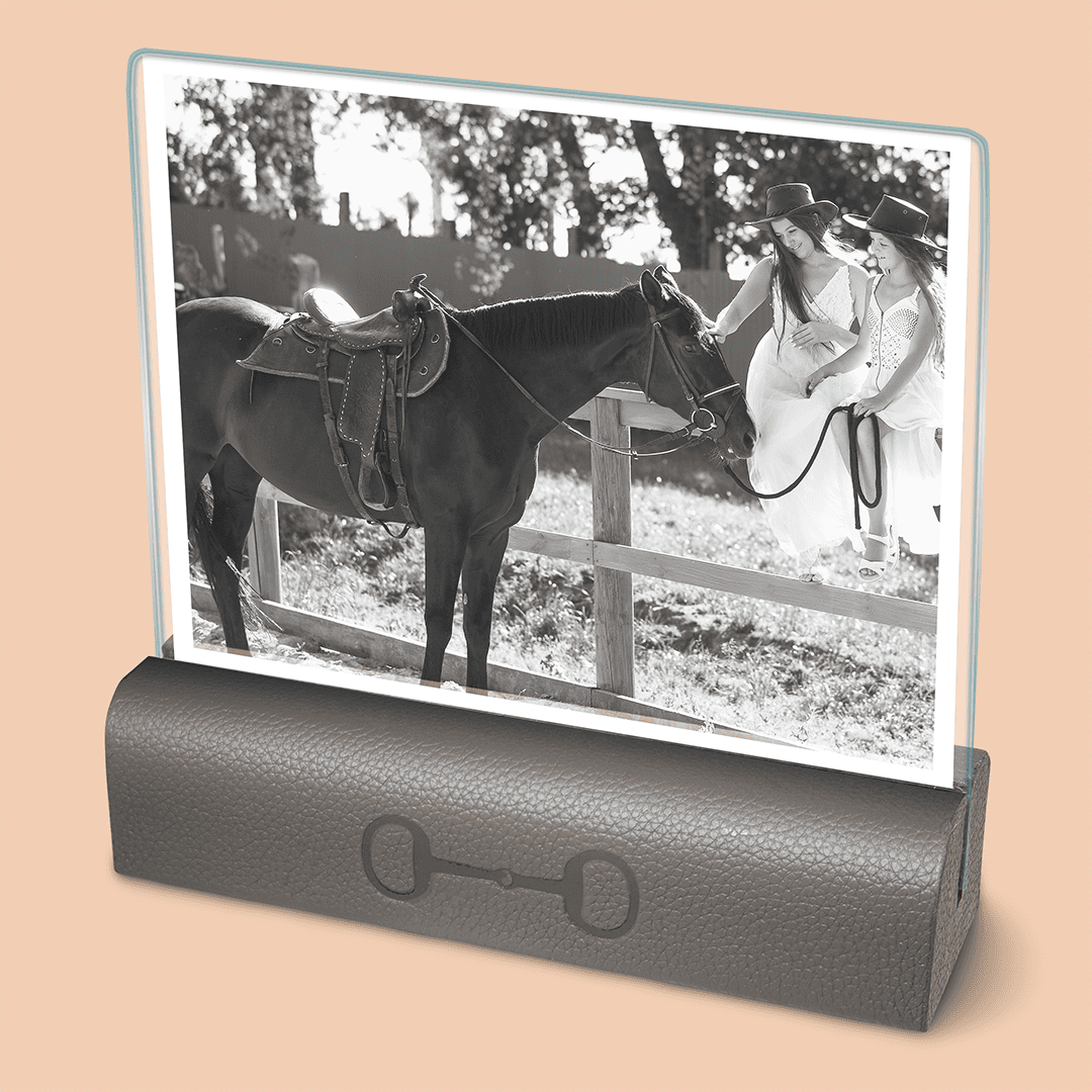 Marcos de piel diseño ecuestre