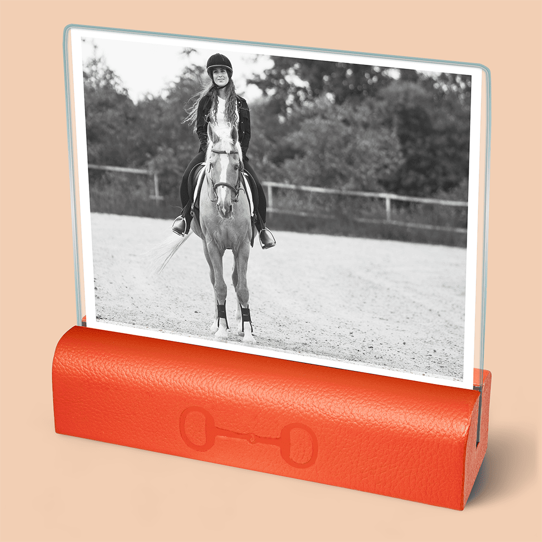 Marcos de piel diseño ecuestre
