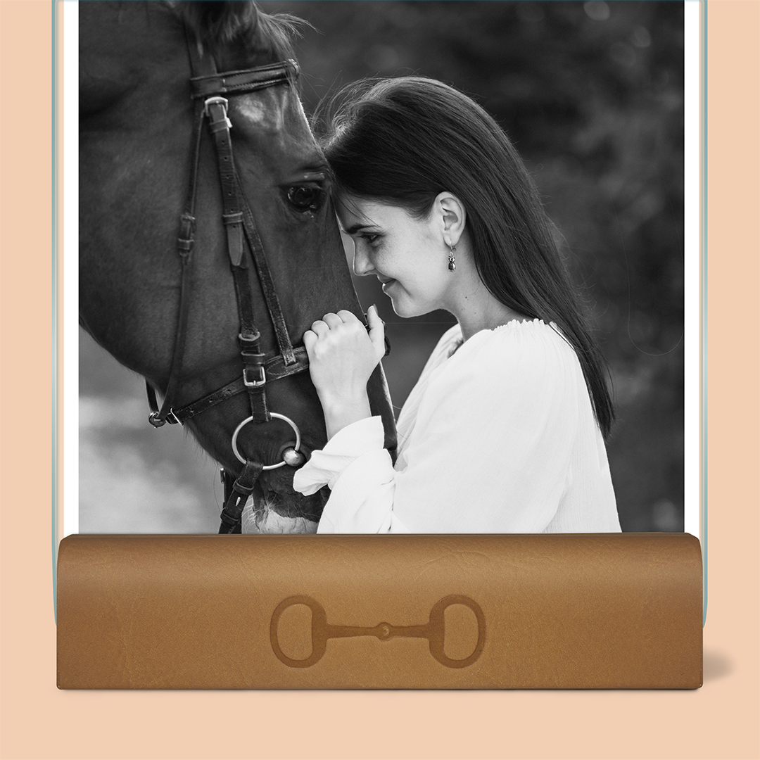 Marcos de piel diseño ecuestre