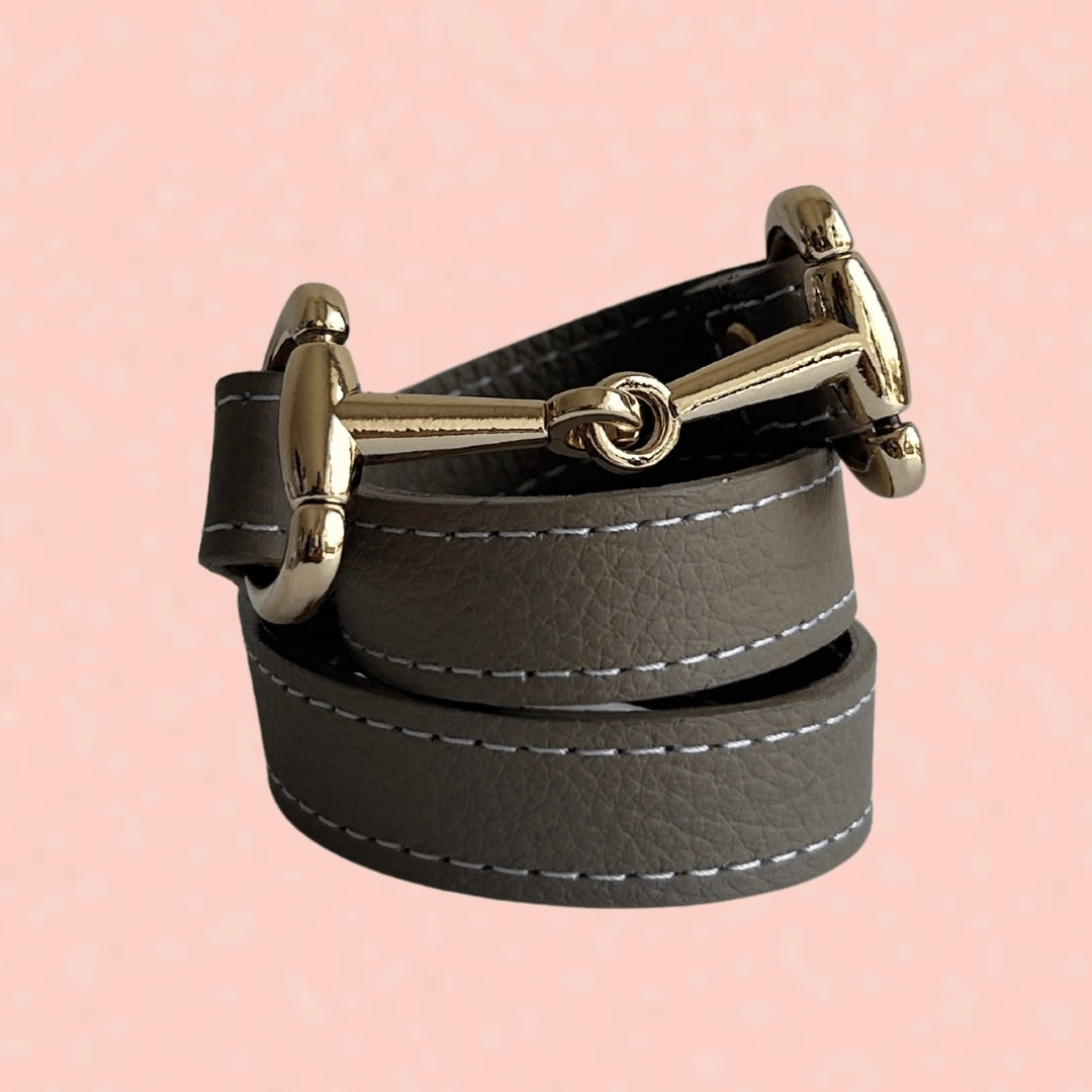 Diseño ecuestre de piel con bocado