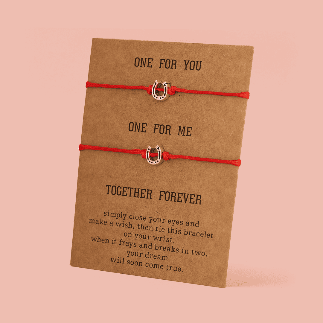 Pulseras rojas de herradura