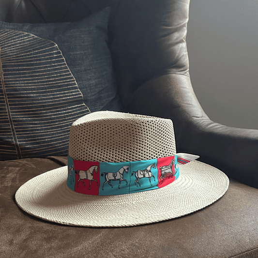 Cinta tipo mascada con diseño ecuestre